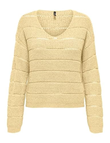 ONLY Onlpamela Ls Pull col en V CC KNT, Sunlight., S