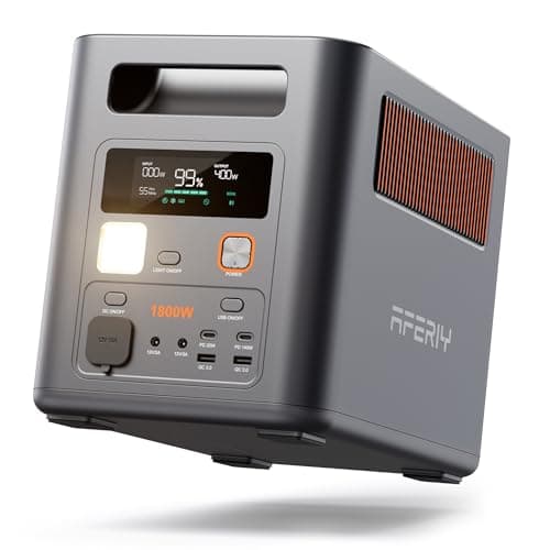 AFERIY P180 Pro Générateur Électrique Portable 1800W Batterie Nomade Extensible 5120Wh