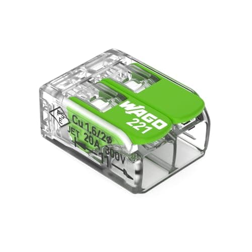 WAGO Green Range Lot de 16 bornes de connexion 2 conducteurs 221-422