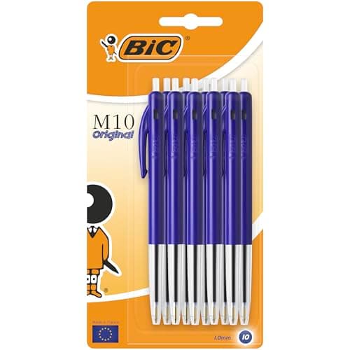 BIC M10 Original Stylos-Bille - Bleu, Blister de 10