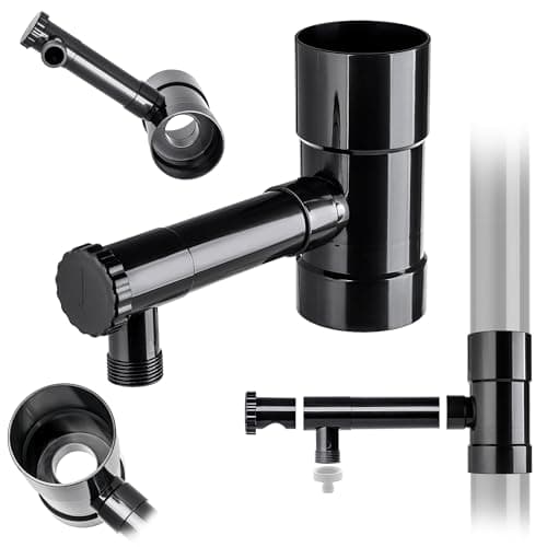 KADAX Collecteur d'eau de pluie 80 mm pour tuyau de descente, noir