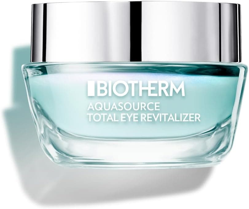 Biotherm Aquasource Gel Yeux Effet Froid Hydratation Éclat Caféine | Vitamine C & micro-perles illuminatrices, Atténue cernes & poches, Lisse ridules déshydratation, Tous types de peau