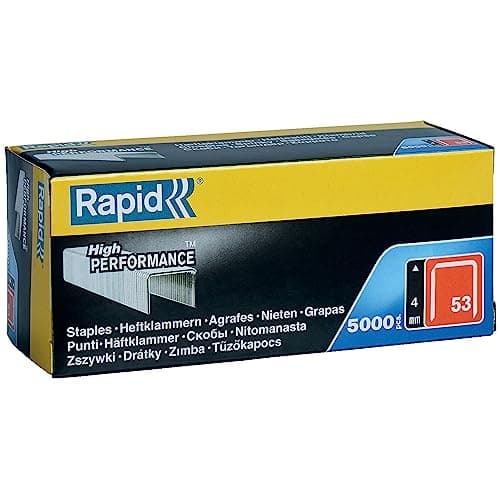 Rapid Boîte professionnelle de 5000 agrafes à fil fin numéro 53 longueur 4 mm référence 23808700