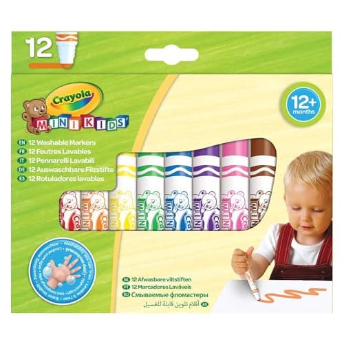 Crayola Mini Kids Feutres super lavables 12 unités pointe arrondie