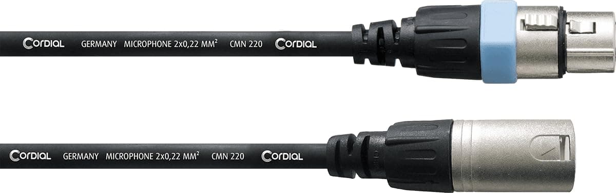 CORDIAL CABLES Câble micro XLR 5 m CÂBLES MICROPHONE Essentials Symétrique Rean