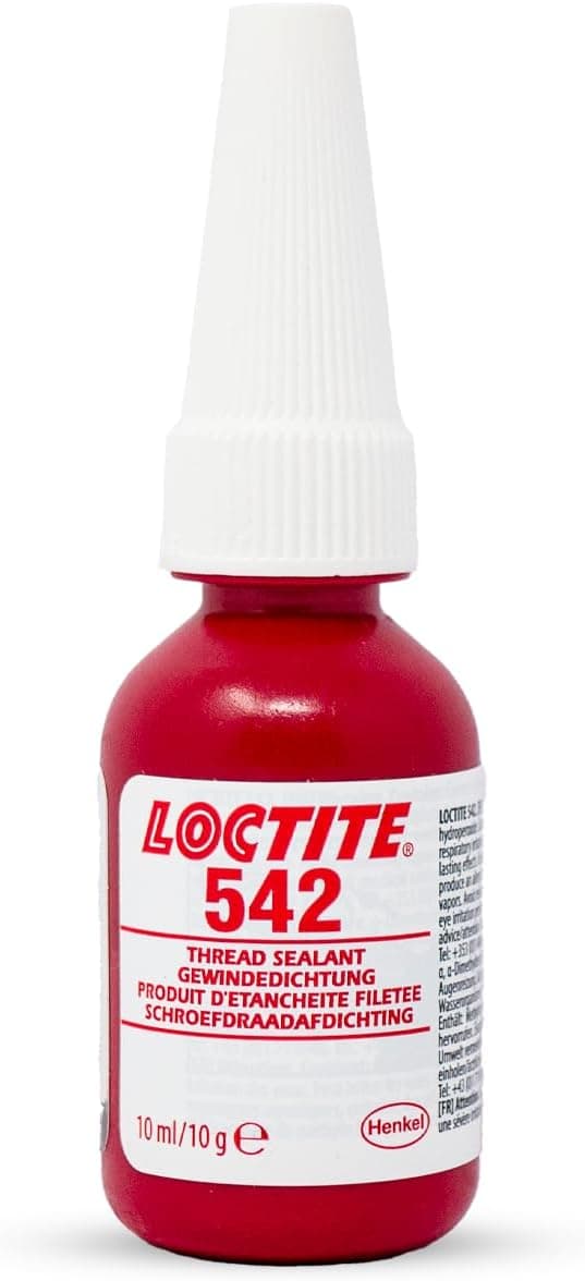 LOCTITE® 542 10 ml Flacon - Produits d'étanchéité de haute qualité pour groupe de sécurité chauffe-eau prévention des fuites et fiabilité professionnelle