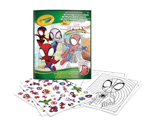 Crayola Album de coloriage avec Autocollants Spidey 32 pages