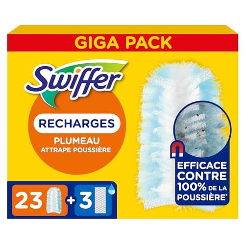 Swiffer Duster Plumeau Recharges x23 + 3 Lingettes balais humides