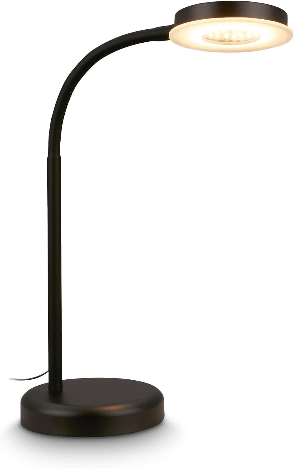 BRILONER - Lampe de table LED tactile, à intensité variable par paliers, orientable, lampe de chevet, de bureau, de salon à poser, lampe à poser, table salon, 13x55,5 cm, noir