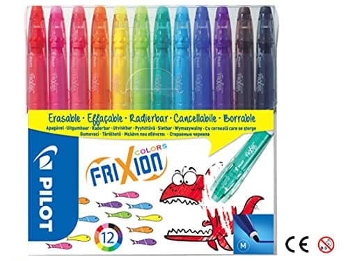 Pilot 12 Feutres FriXion Colors Effaçables Couleurs Assorties Pointe Moyenne