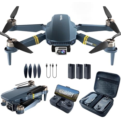 CHUBORY Drone avec caméra 4K UHD, 3 batteries, autonomie 84 min, portée 800 m, pliable