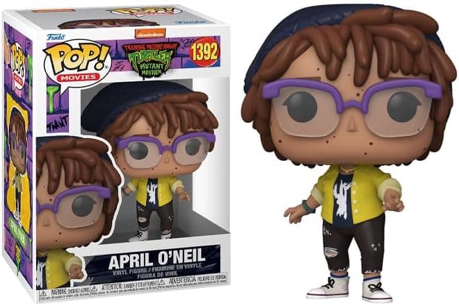 Funko TMNT Mutant Mayhem + Protector : Teenage Mutant Ninja Turtles Pop Movies Figurine en vinyle (avec boîte de protection ToyBop Box Collector Case) (avril O'Neil)