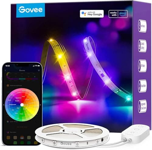 Govee Ruban LED RGBIC 5M WiFi Bluetooth Connecté Synchro Musique