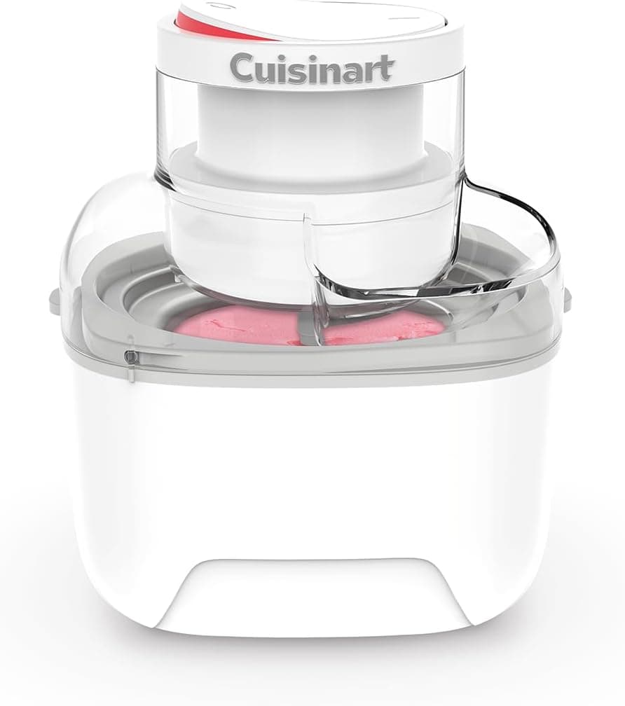 Cuisinart Sorbetière Solo Scoops | Machine à glace et crème glacée maison prêtes en 25 minutes | Sorbetière | Machine à yaourt glacé | Compacte, peu encombrante | Bol de barattage de 475 ml | ICEM10