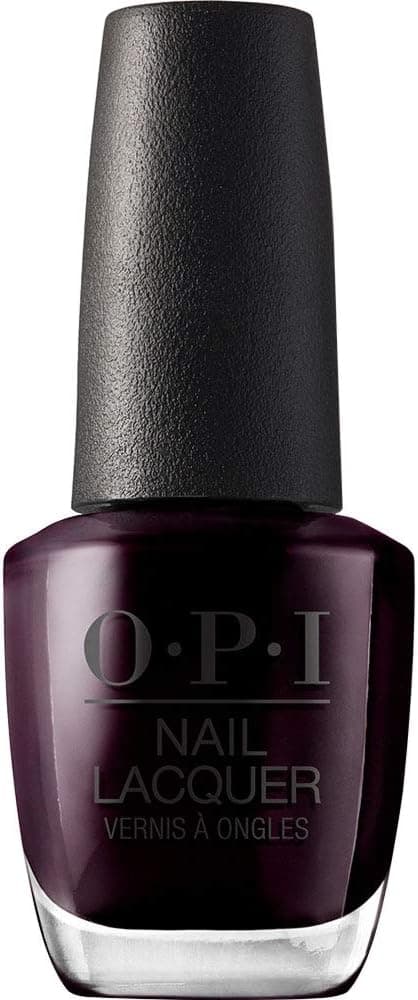 OPI Nail Lacquer - Black Cherry Chutney - Vernis à ongles noir-rouge longue tenue, résistant aux éclats avec pinceau OPI Pro-Wide (15 ml)
