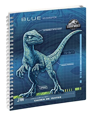 Exacompta - Cahier de textes à spirale Jurassic World 17x22cm Raptor