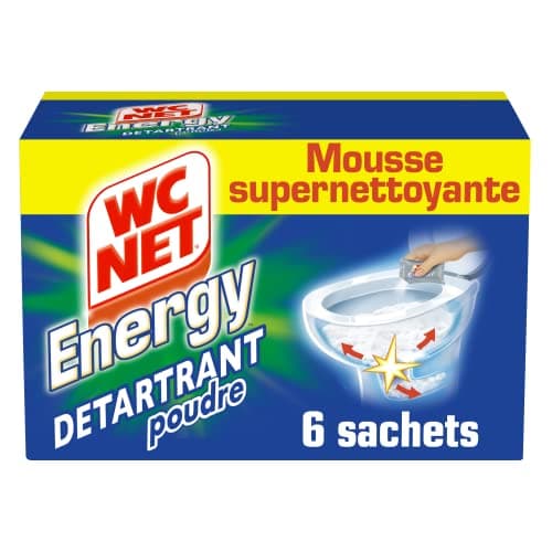 WC Net Energy Poudre Détartrante Total Hygiene System 6x60g