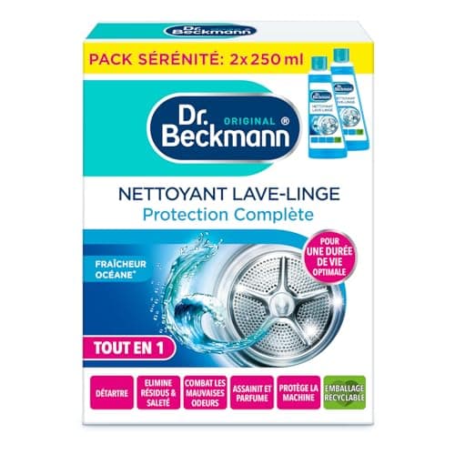 Dr. Beckmann Nettoyant Lave-Linge Anti-calcaire et Désinfectant 2x250ml