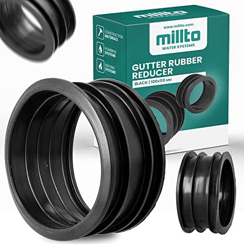 Millto Réducteur de tuyau d'évacuation de gouttière 100/110 mm en caoutchouc