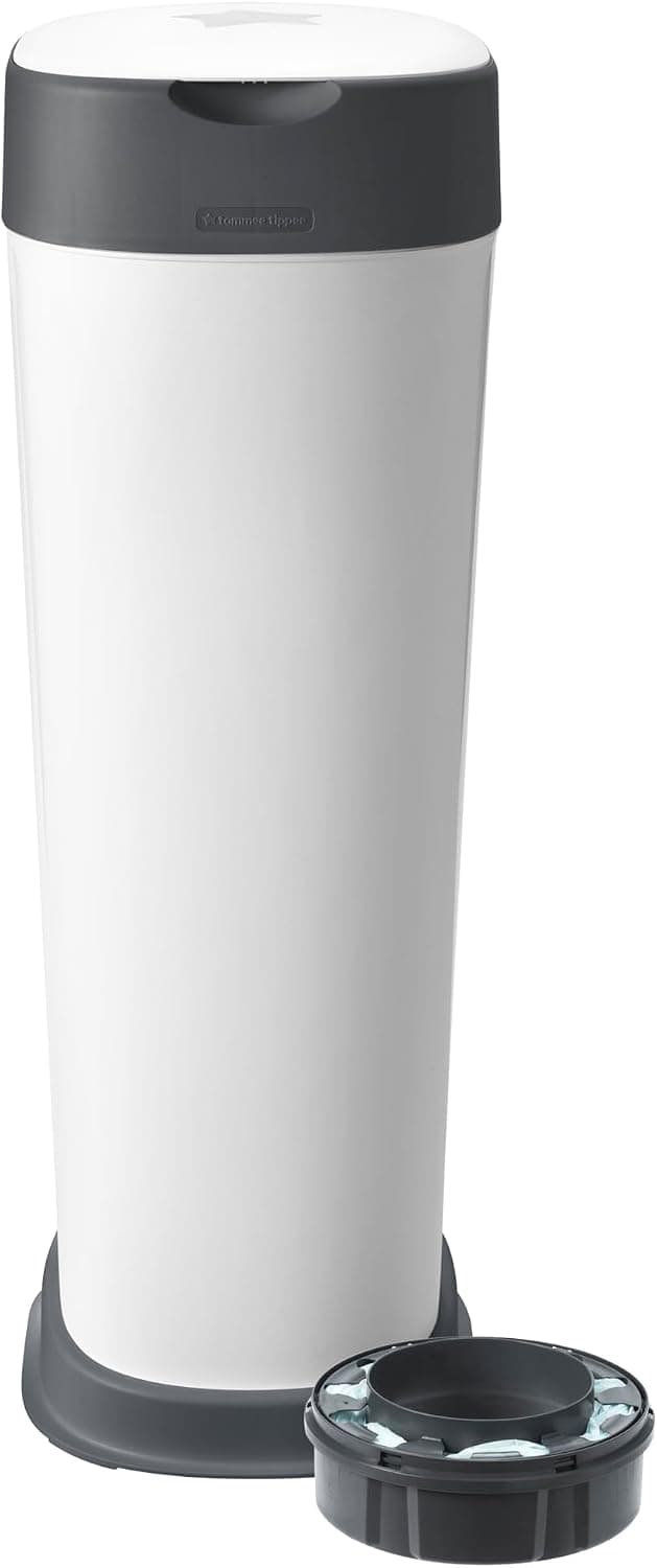 Tommee Tippee XL Poubelle à Couches Twist and Click, Inclut 1x Cassette avec Un Film Multicouche Antibactérien, Blanc