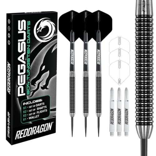 Red Dragon Darts Pegasus Original Set de Fléchettes Pointe Acier 28g