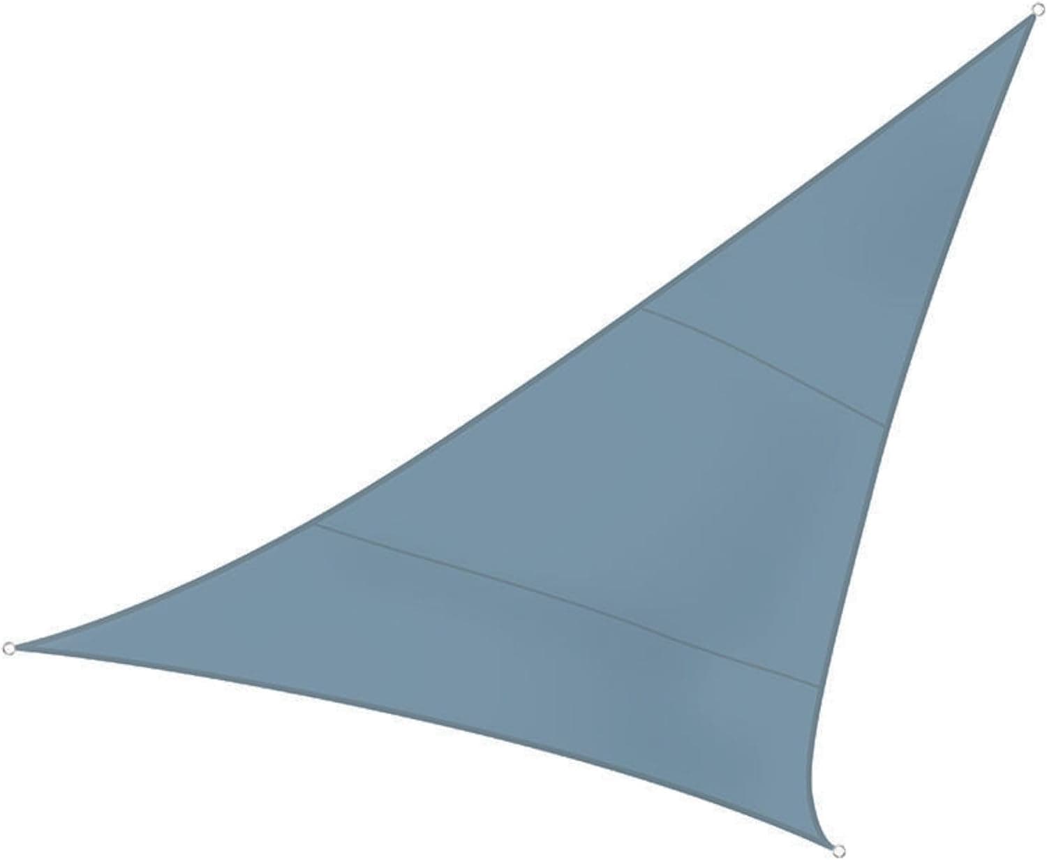 Perel Voile d'ombrage, Toile ombrage, Toile extérieure terrasse, imperméable, Protection Contre UV, 3 Anneaux en O en Acier Inoxydable, 5 x 5 x 5 m, 160 g/m², Polyester, Triangulaire, Gris Bleu