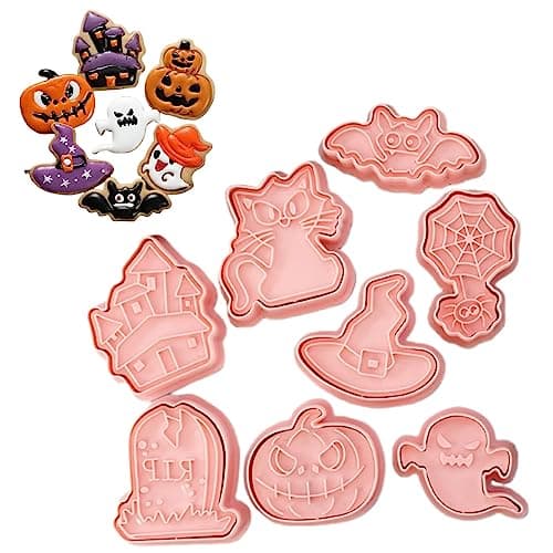 Yealoo Lot de 8 Emporte-pièces en Plastique 3D pour Halloween