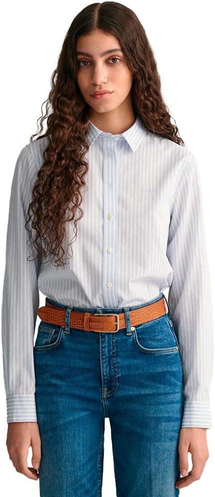 Gant Reg Poplin Stripe Shirt Blouse Femme (Lot de 1)