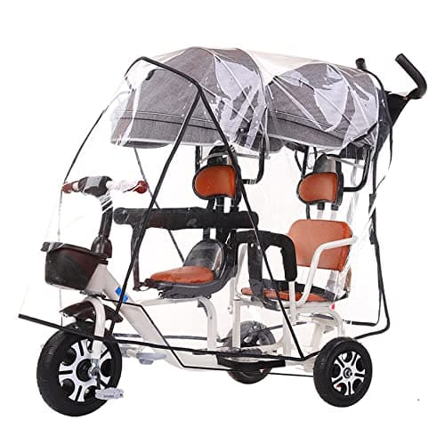 Housse anti-pluie transparente EVA universelle pour poussette et tricycle