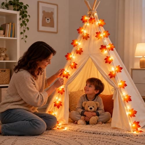 AdalyRoma Guirlande lumineuse avec feuilles 2,5 m 20 LED