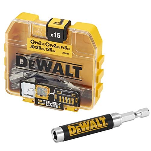 DEWALT Coffret d'Accessoires TOUGHCASE - Embouts de Vissage et Guide Magnétique
