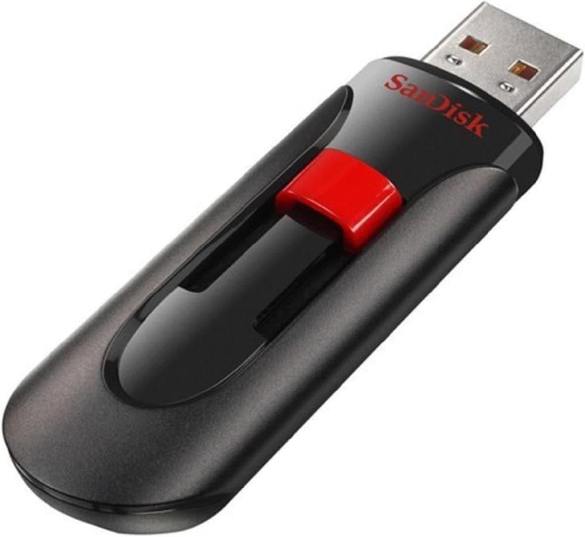 SanDisk Cruzer Glide 64 GB USB Flash Drive USB 2.0, Black & Red