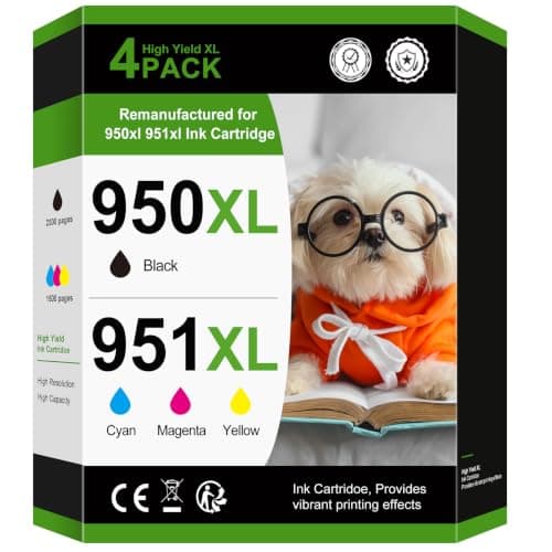Lot de 4 cartouches 950XL et 951XL compatibles HP Officejet Pro 8600 8610