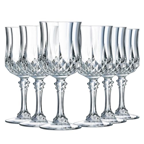 Cristal d'Arques Paris Verre à Vin Longchamp 25 cl Lot de 6