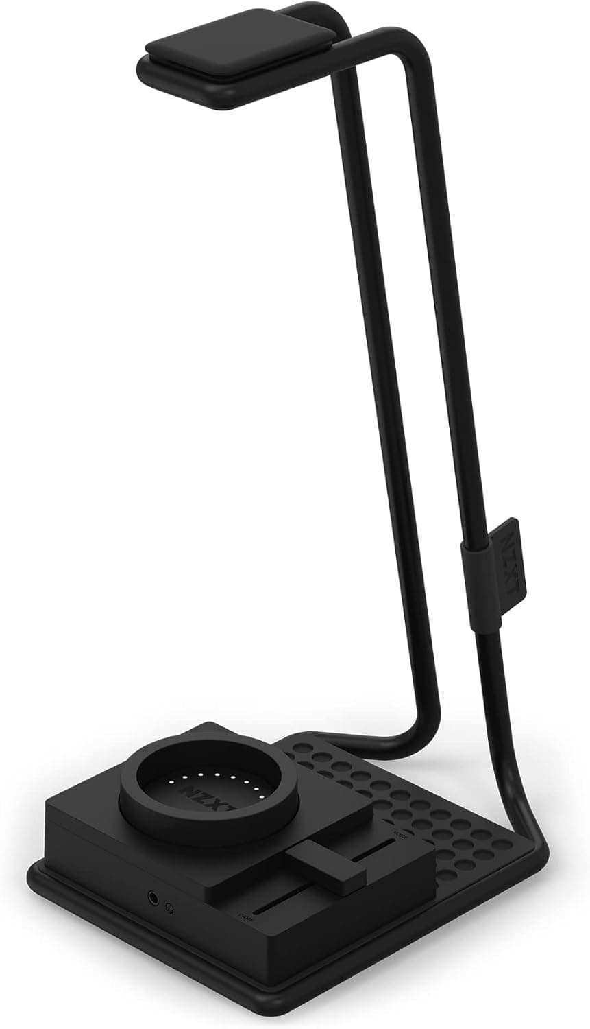 NZXT Relay SwitchMix - Support de Casque PC Gaming & mixeur Audio - AP-USMSM-B1 - Noir - Bascule Rapide du Son Entre Le Casque et Les Enceintes - Mixeur de qualité Studio - DTS 7.1
