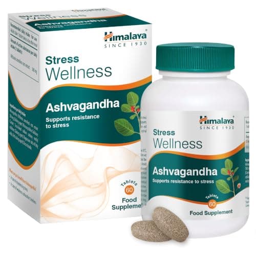 Himalaya Ashwagandha 60 gélules, complément ayurvédique végétalien à l’extrait de racine d’ashwagandha, pour aider à gérer le stress et soutenir l’énergie