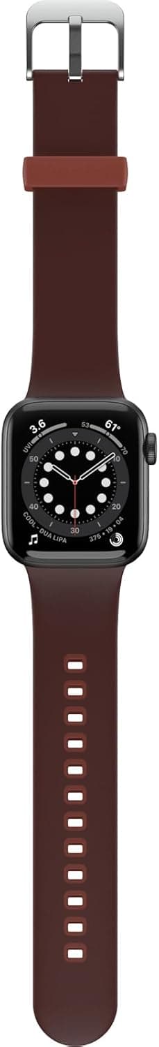 Otterbox Bracelet de montre intelligent 42 mm Noir Silicone Unisex Compatible Apple Watch Series 6, Samsung Galaxy 4, Fitbit Versa 3