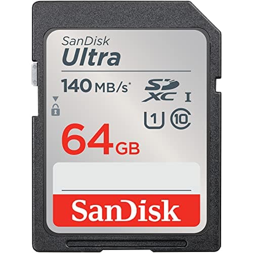 SanDisk Carte Mémoire SDXC Ultra 64 Go 140 Mo/s UHS-I Classe 10