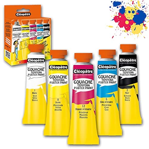 Cléopâtre Peinture Gouache Nefertari Premium Assortiment 5 Tubes de 10 ml