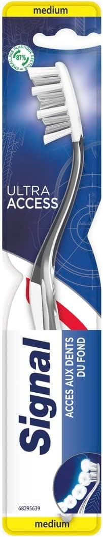 SIGNAL - Brosse à Dents Ultra Access - Une tête compacte pour atteindre toutes les zones - Nettoyage impeccable de l'intégralité de la bouche - Médium x1