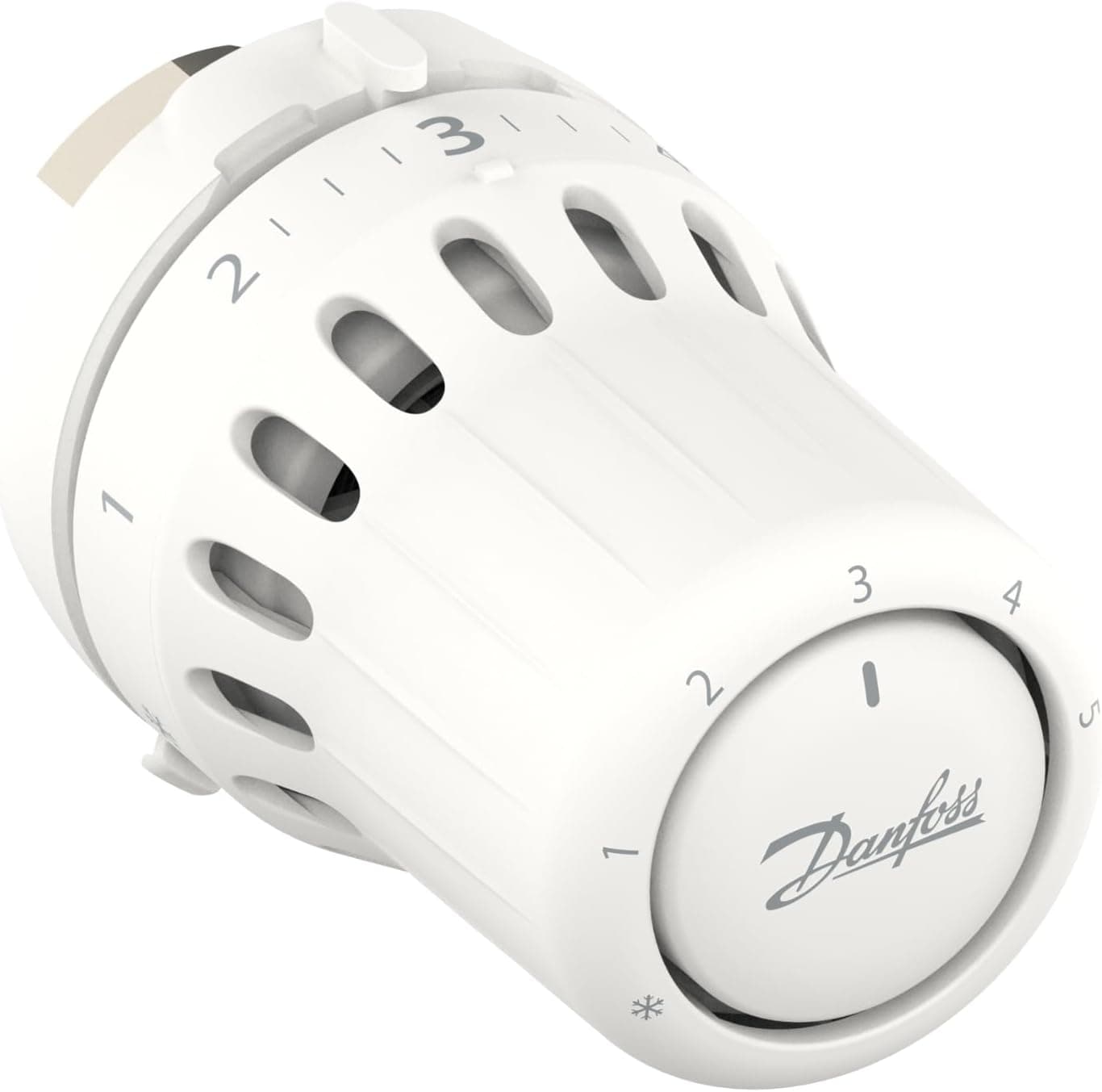 Danfoss React M30x1.5, Vanne thermostatique de radiateur avec soufflet thermostatique rempli de liquide et capteur intégré