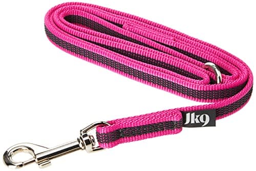 Julius K-9 Laisse antidérapante Color & Gray avec poignée et anneau 14 mm x 1,2 m Rose et Gris