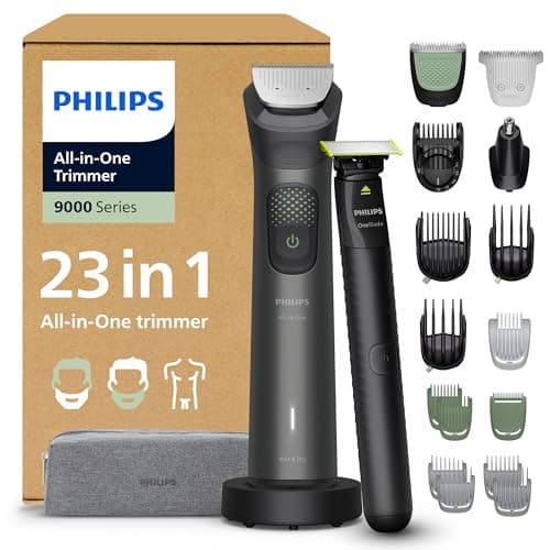 Philips Multigroom série 9000 Tondeuse tout-en-un 23 accessoires + rasoir OneBlade MG9561/30
