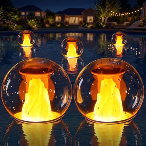 PoolLeader Lampe Solaire Flottante Piscine avec Effet de Flamme 2PK