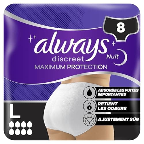 Always Discreet Culottes Protection Maximale Taille L x8