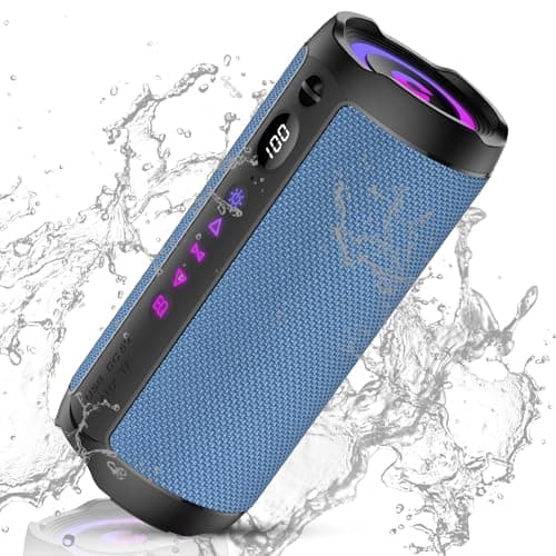 Enceinte Bluetooth 5.4 portable 25W avec basses puissantes, autonomie 25h, son surround 360° et LED