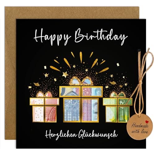Coffret de cartes cadeaux d'anniversaire en argent avec enveloppes pour hommes et femmes