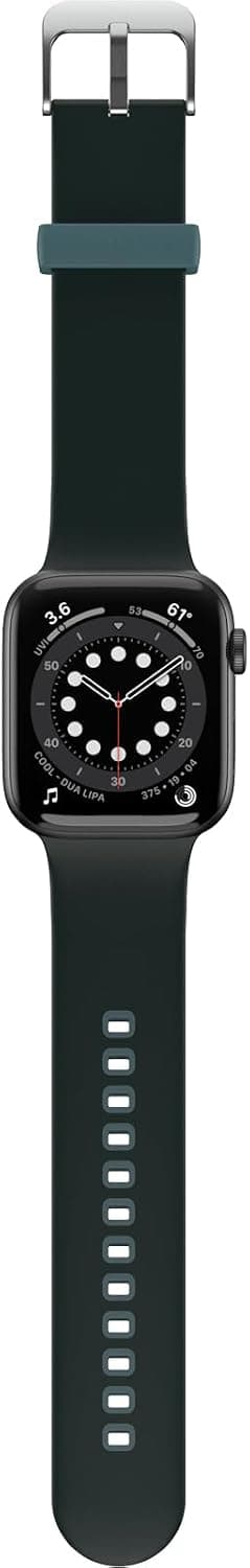 Otterbox Bracelet de montre intelligent 42 mm Noir Silicone Unisex Compatible Apple Watch Series 6, Samsung Galaxy 4, Fitbit Versa 3