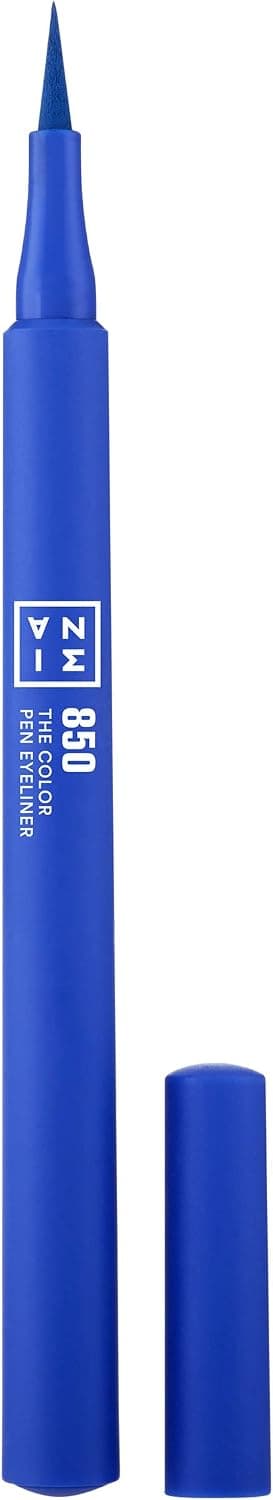 3INA MAKEUP - The Color Pen Eyeliner 850 - Bleu -10h longue durée - Eyeliner Couleur Liquide Mat avec Pointe Ultra-Précise - Haute Pigmentation - Vegan - Cruelty Free