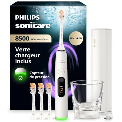 Philips Sonicare DiamondClean 8500 brosse à dents électrique blanc poudré
